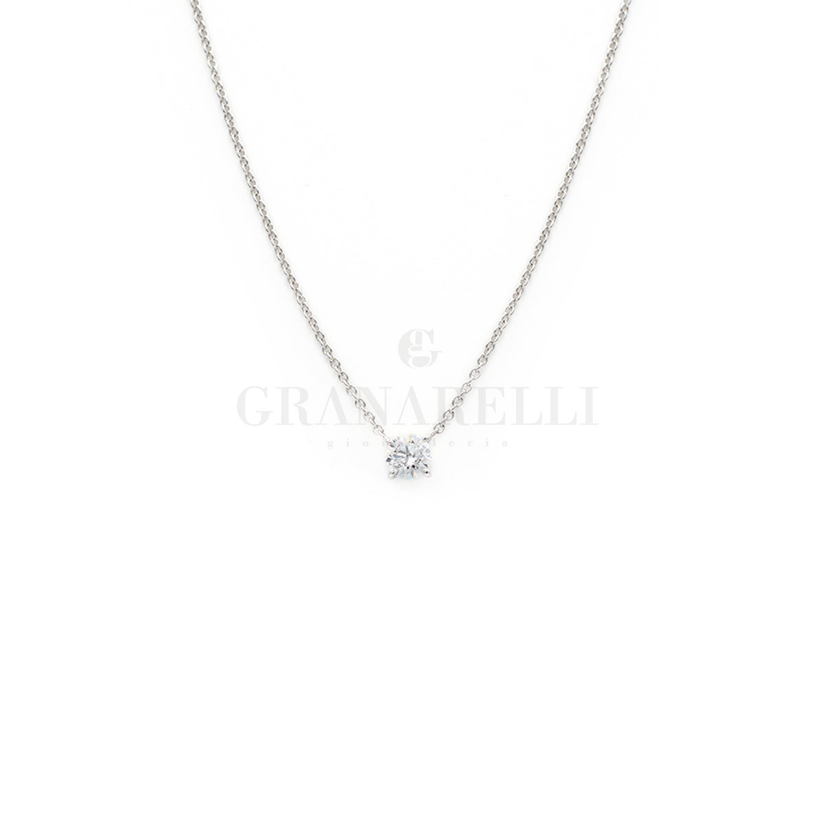 Girocollo Punto Luce Castone a Calice 0.50kt