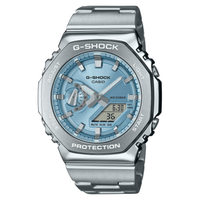 G-Steel GM-2100 Azzurro Acciaio-Orologi-CASIO-Gioielleria Granarelli