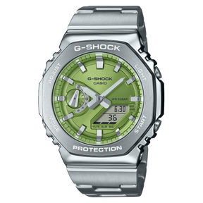 G-Steel GM-2100 Verde Acciaio-Orologi-CASIO-Gioielleria Granarelli