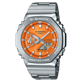 G-Steel GM-2100 Arancio Acciaio-Orologi-CASIO-Gioielleria Granarelli