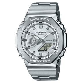 G-Steel GM-2100 Silver Acciaio-Orologi-CASIO-Gioielleria Granarelli
