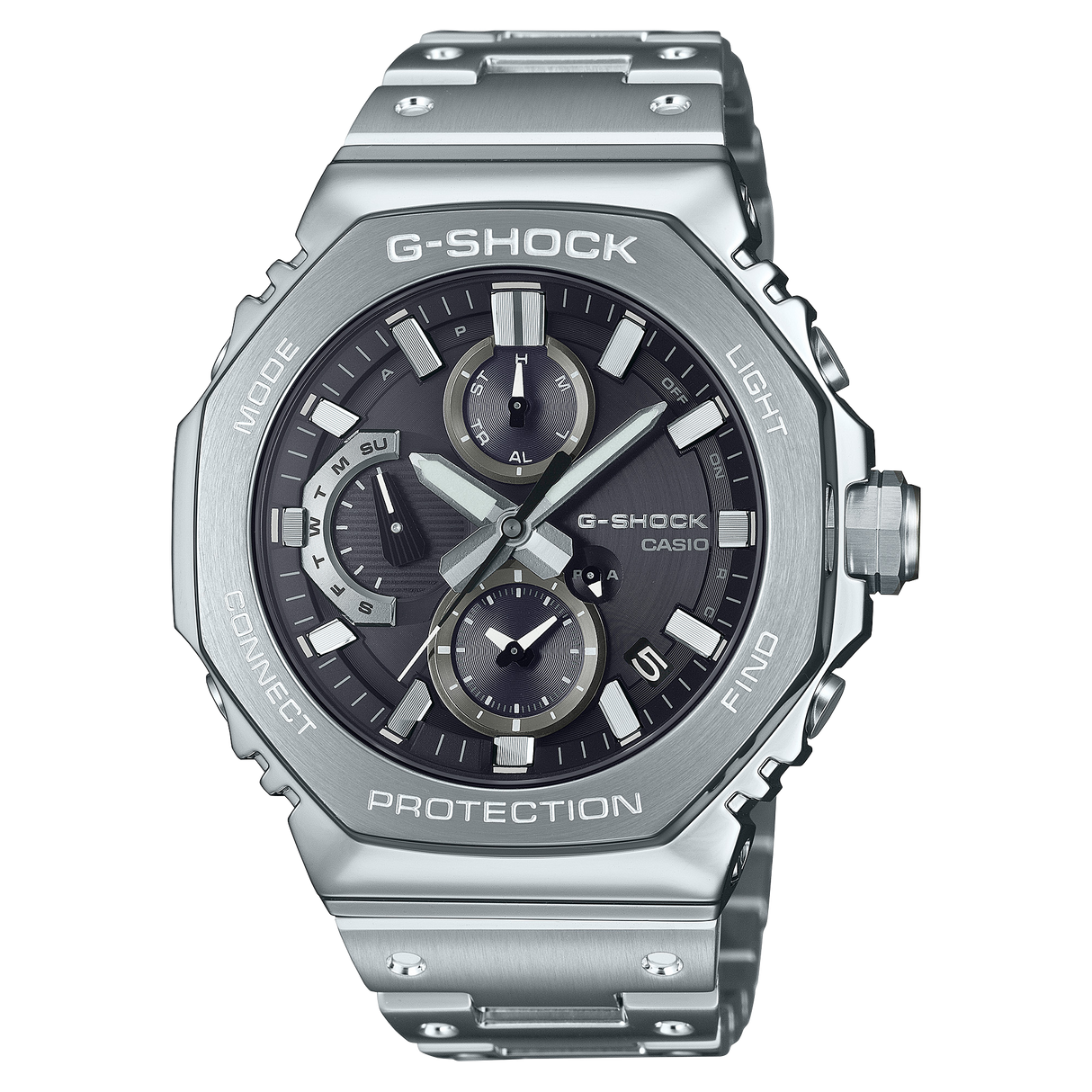 GMC-B2100 Black steel chronograph