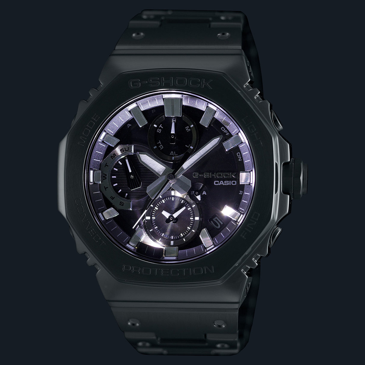 GMC-B2100 Black steel chronograph