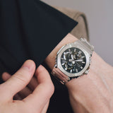 GMC-B2100 Black steel chronograph