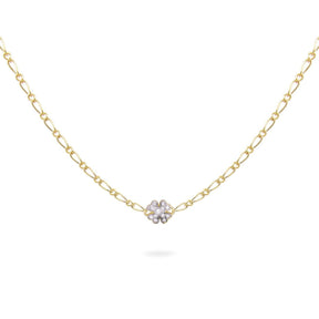 Girocollo catena cheval Quadrifoglio Small Pavè - Shapes-Girocolli-RUE DES MILLE-Gioielleria Granarelli