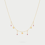 Girocollo 3 mini cuori e punti luce line-Girocolli-RUE DES MILLE-Gioielleria Granarelli