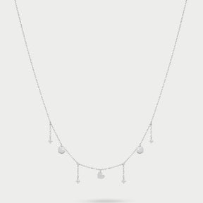 Girocollo double cuore e punti luce pendenti-Girocolli-RUE DES MILLE-Gioielleria Granarelli