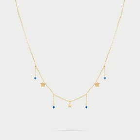 Girocollo 3 mini stelle e punti luce line-Girocolli-RUE DES MILLE-Gioielleria Granarelli