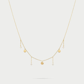 Girocollo 3 mini dischi e punti luce line-Girocolli-RUE DES MILLE-Gioielleria Granarelli