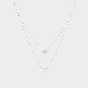 Girocollo double cuore e punti luce pendenti - Essence-Girocolli-RUE DES MILLE-Gioielleria Granarelli