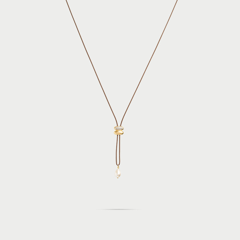 Collana tessuto saliscendi Perla-Girocolli-RUE DES MILLE-Gioielleria Granarelli