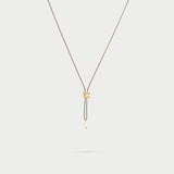 Collana tessuto saliscendi Perla-Girocolli-RUE DES MILLE-Gioielleria Granarelli