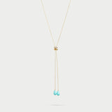 Collana statement saliscendi Turchese-Girocolli-RUE DES MILLE-Gioielleria Granarelli