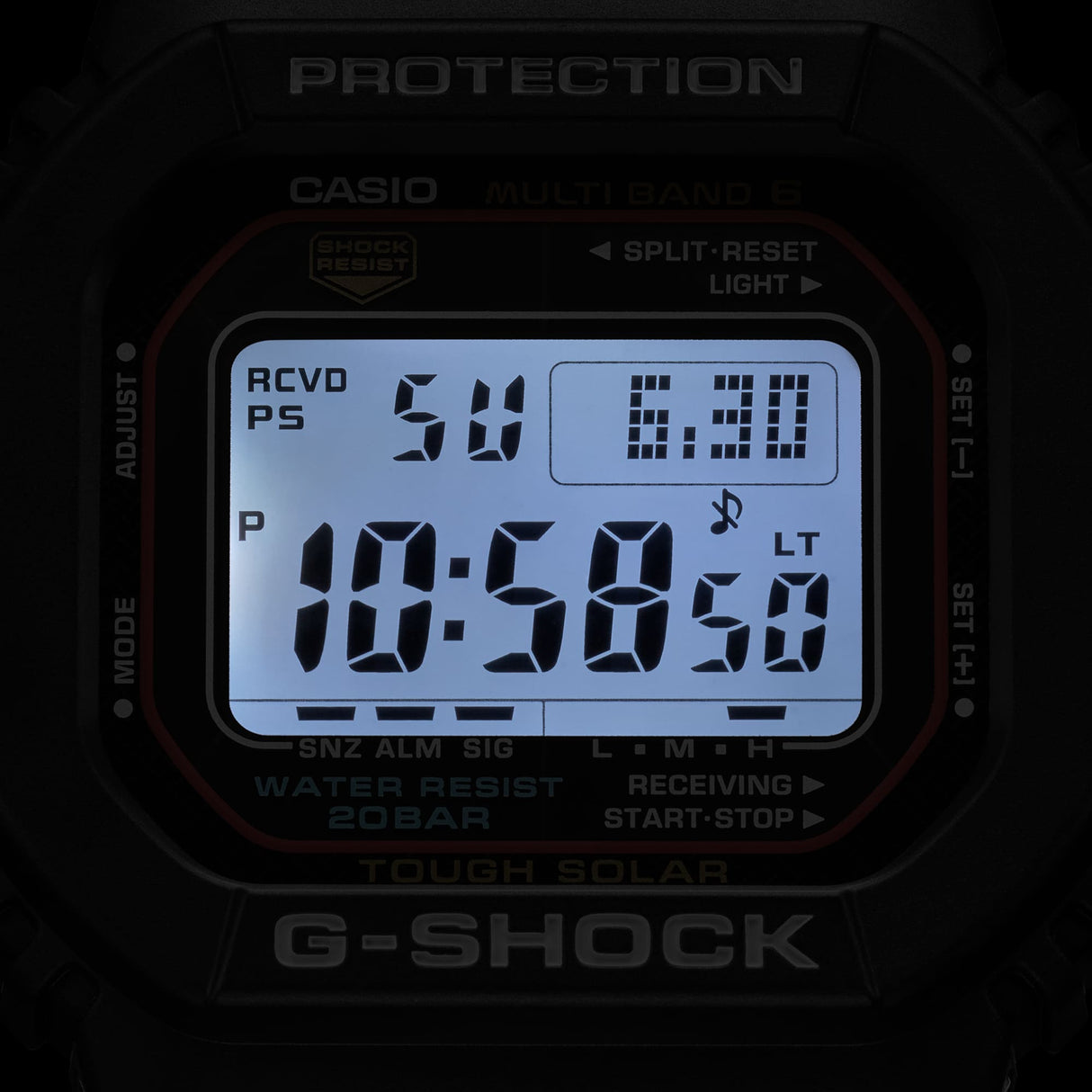 G-Shock Serie GW-M561 Nero filo Rosso