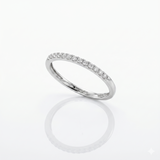 Anello Fedina Light in Oro Bianco e Diamanti 0.14