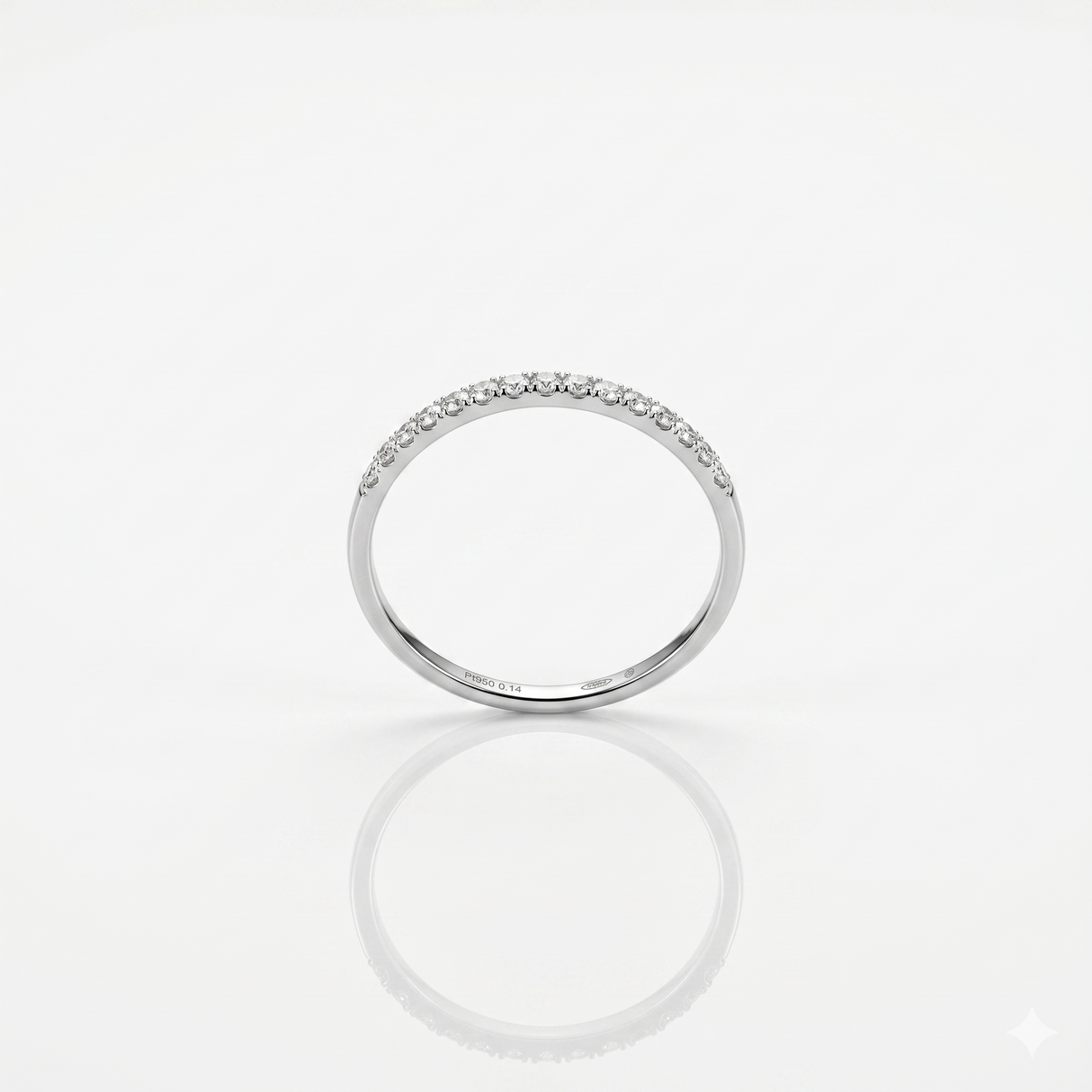 Anello Fedina Light in Oro Bianco e Diamanti 0.14