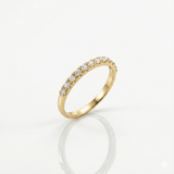 Anello Fedina Light in Oro Giallo e Diamanti 0.28