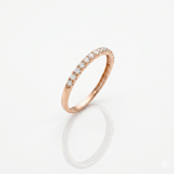 Anello Fedina Light in Oro Rosa e Diamanti 0.26