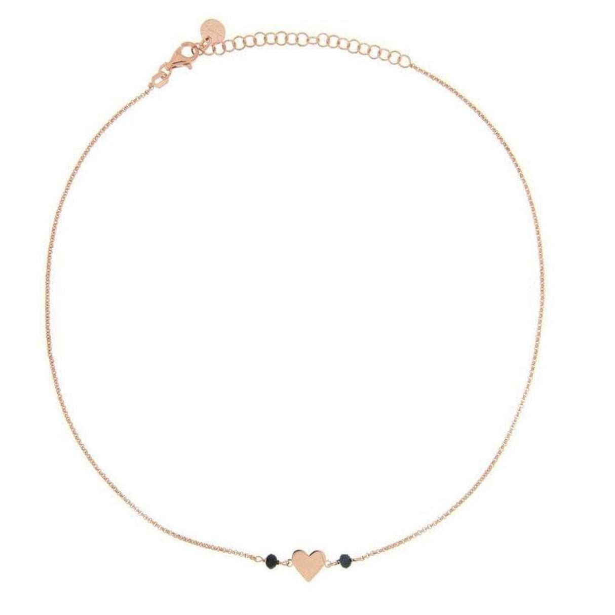 Girocollo Catenella Pietre Blu Cuore-Girocolli-RUE DES MILLE- [SKU] -Gioielleria Granarelli