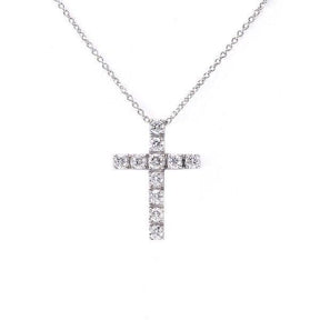 Girocollo Croce Diamanti-Girocolli-CRIVELLI- [SKU] -Gioielleria Granarelli