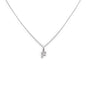 Girocollo Iniziale F in Oro Bianco con Diamanti-Girocolli-CRIVELLI- [SKU] -Gioielleria Granarelli