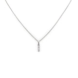 Girocollo Iniziale I in Oro Bianco con Diamanti-Girocolli-CRIVELLI- [SKU] -Gioielleria Granarelli