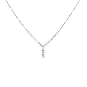 Girocollo Iniziale I in Oro Bianco con Diamanti-Girocolli-CRIVELLI- [SKU] -Gioielleria Granarelli