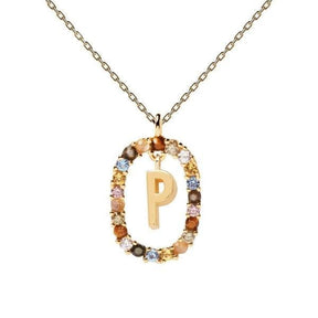 Girocollo Lettera P-Girocolli-PDPAOLA- [SKU] -Gioielleria Granarelli