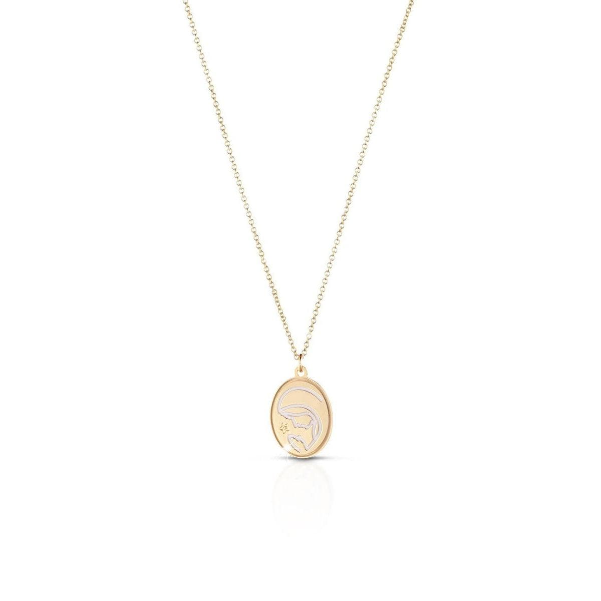 Girocollo Madonnina Smaltata-Girocolli-LE BEBE'- [SKU] -Gioielleria Granarelli