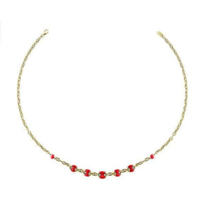 Girocollo Maglia Marina Corallo-Girocolli-RUE DES MILLE- [SKU] -Gioielleria Granarelli