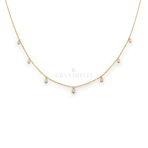 Girocollo Oro Giallo e diamanti pendenti-Girocolli-CRIVELLI- [SKU] -Gioielleria Granarelli