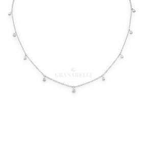 Girocollo Pendenti Goccia In Oro Bianco-Girocolli-CRIVELLI- [SKU] -Gioielleria Granarelli
