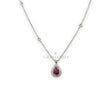 Girocollo Rubino 1.10kt e Diamanti catena tiffany in Oro Bianco-Girocolli-GRANARELLI-Gioielleria Granarelli