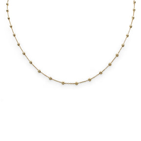 Girocollo Sfere Lisce in Oro Giallo cm 42-Girocolli-GRANARELLI-Gioielleria Granarelli