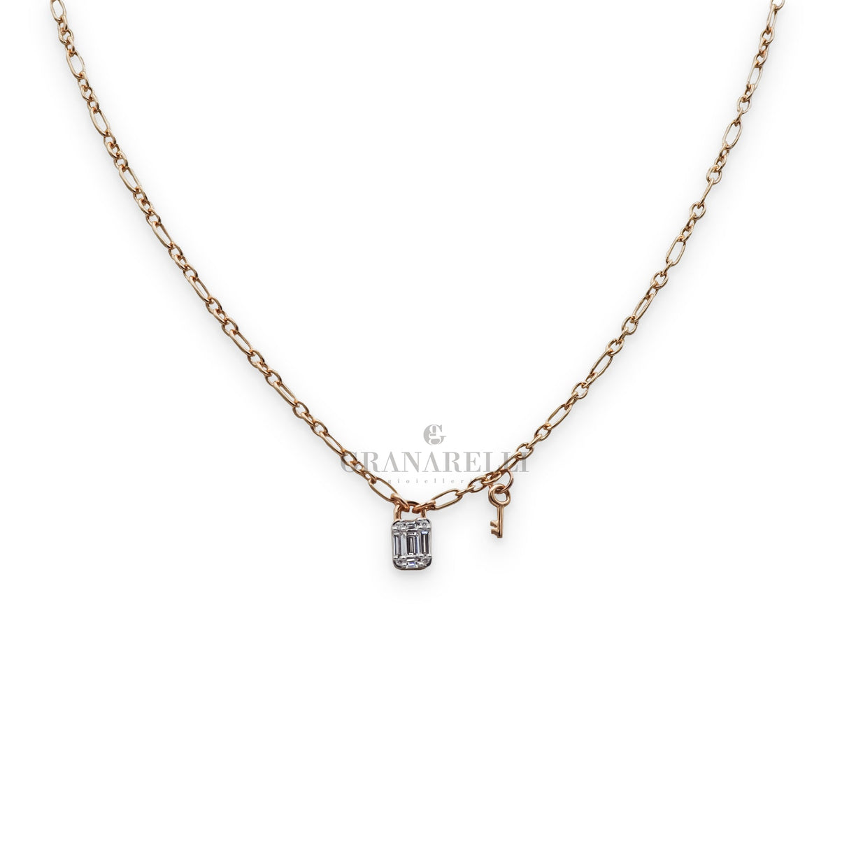 CHRONICLOL WITH LIGHT POINT LICCH AND LINE Rose gold key
