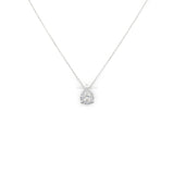 Girocollo in Oro Bianco con Diamante a Goccia e Diamanti Brillanti-Girocolli-RECARLO- [SKU] -Gioielleria Granarelli