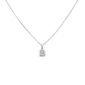 Girocollo iniziale B in Oro Bianco con Diamanti-Girocolli-CRIVELLI- [SKU] -Gioielleria Granarelli