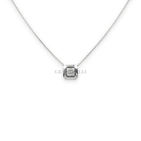 Girocollo oro Bianco con Cubo di Diamanti-CRIVELLI-370-xn4827-Gioielleria Granarelli