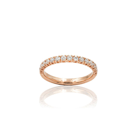 Anello Fedina con Diamanti 0.42kt in Oro Rosa-Anelli-GRANARELLI-Gioielleria Granarelli