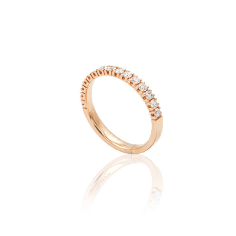 Anello Fedina con Diamanti 0.42kt in Oro Rosa-Anelli-GRANARELLI-Gioielleria Granarelli
