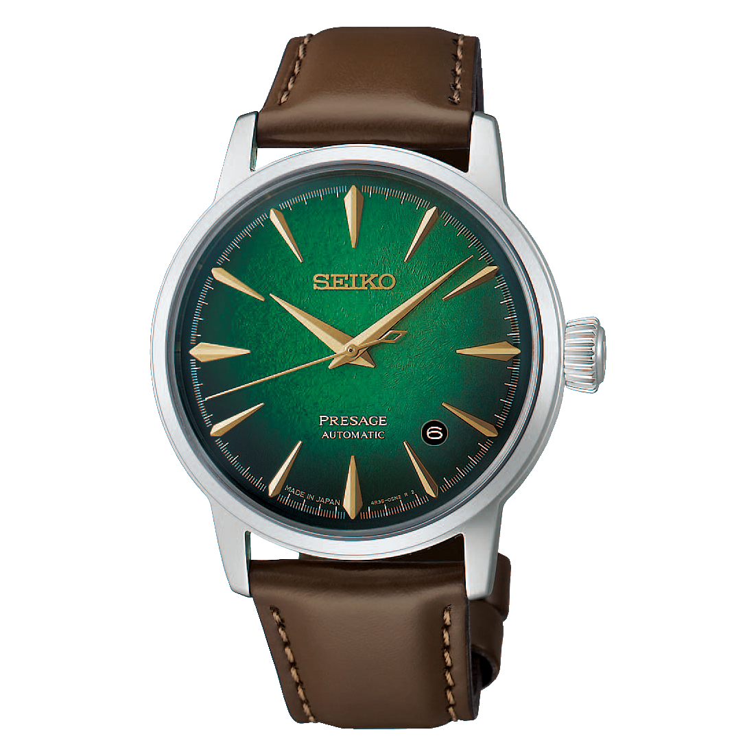 Presage Cocktail Time Pelle Verde 38,5mm
