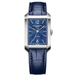 Hampton Automatico Rettangolare Blu Pelle 10732-Orologi-BAUME ET MERCIER-Gioielleria Granarelli