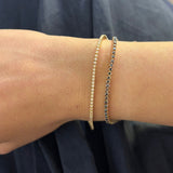 Bracciale Tennis Oro Rosa Diamanti Neri 1.60ct
