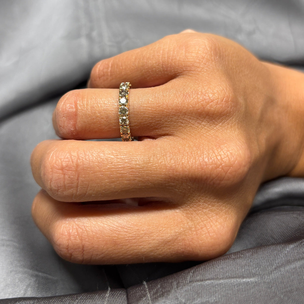 Fedina Girodito Diamanti Brown 1.85kt in oro Rosa