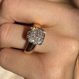Osa gold pave plate ring