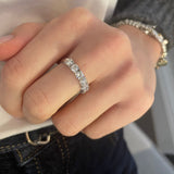 Anello Fedina 7 Diamanti 1.33kt in Oro Bianco-Anelli-GRANARELLI-Gioielleria Granarelli