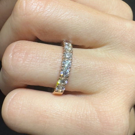 Anello Fedina Half Eternity Diamanti 1.39kt in oro rosa-Anelli-GRANARELLI-Gioielleria Granarelli
