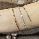 Bangle bracciale molla oro rosa e brillanti