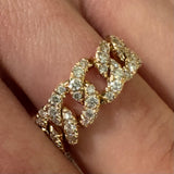Anello Groumette  in Oro Rosa e Diamanti ct 0.95