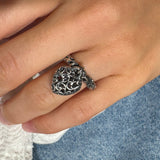 Anello in argento con ciondolo Cuore
